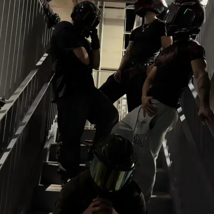 Group of bikers