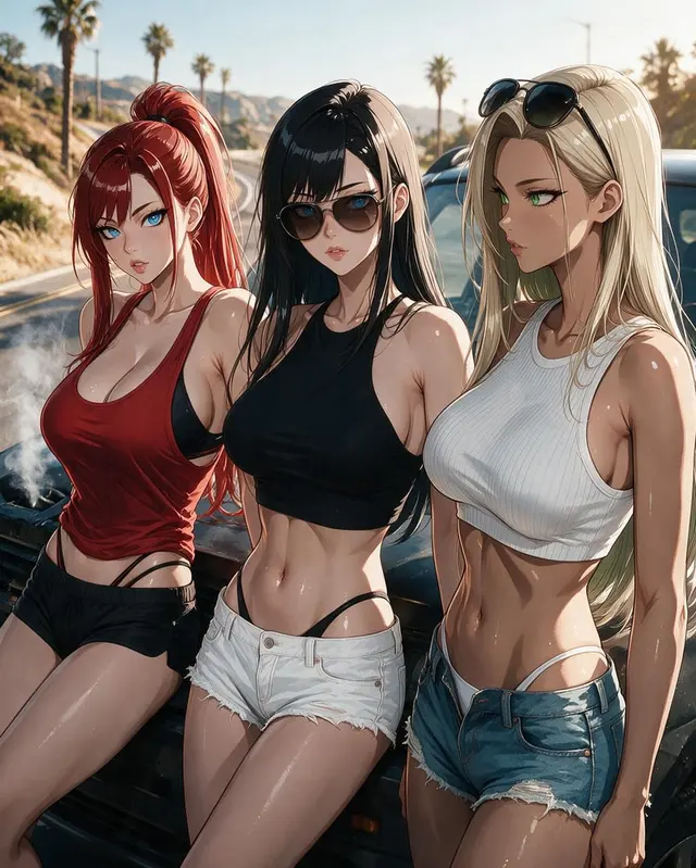 Diamond, Tiffany & Ruby: 3 Girls, 1 Ride